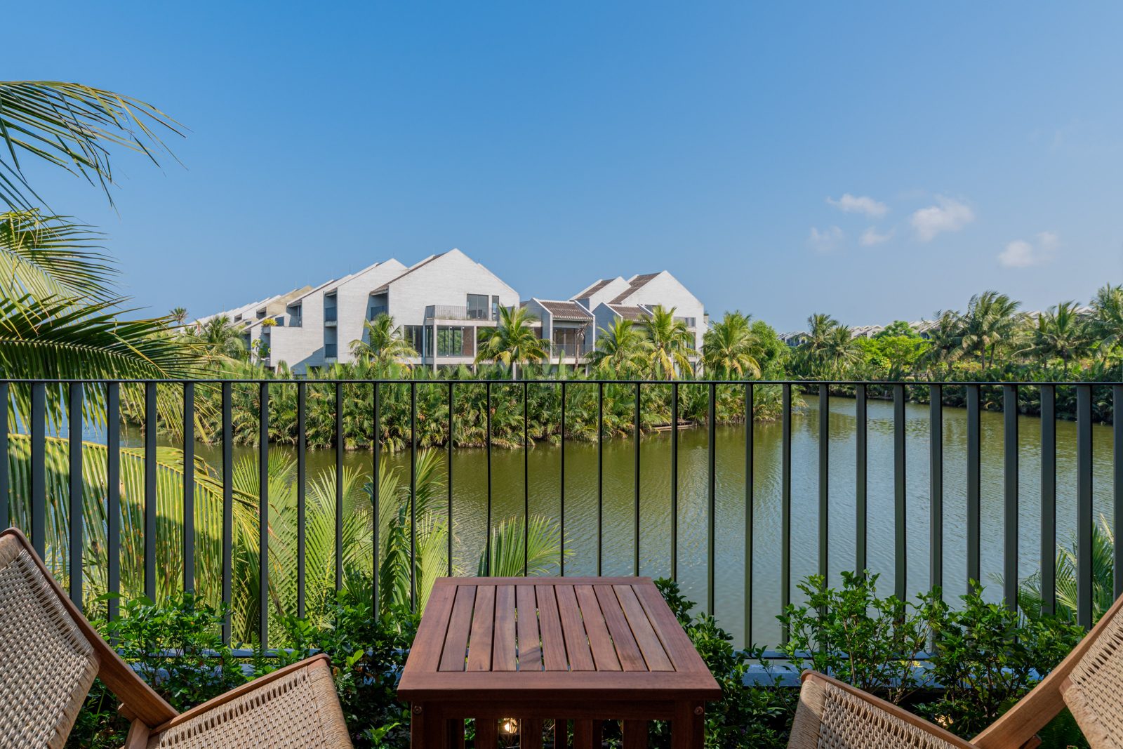 Balcony overlooking the lagoon at Casamia